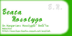 beata mosolygo business card